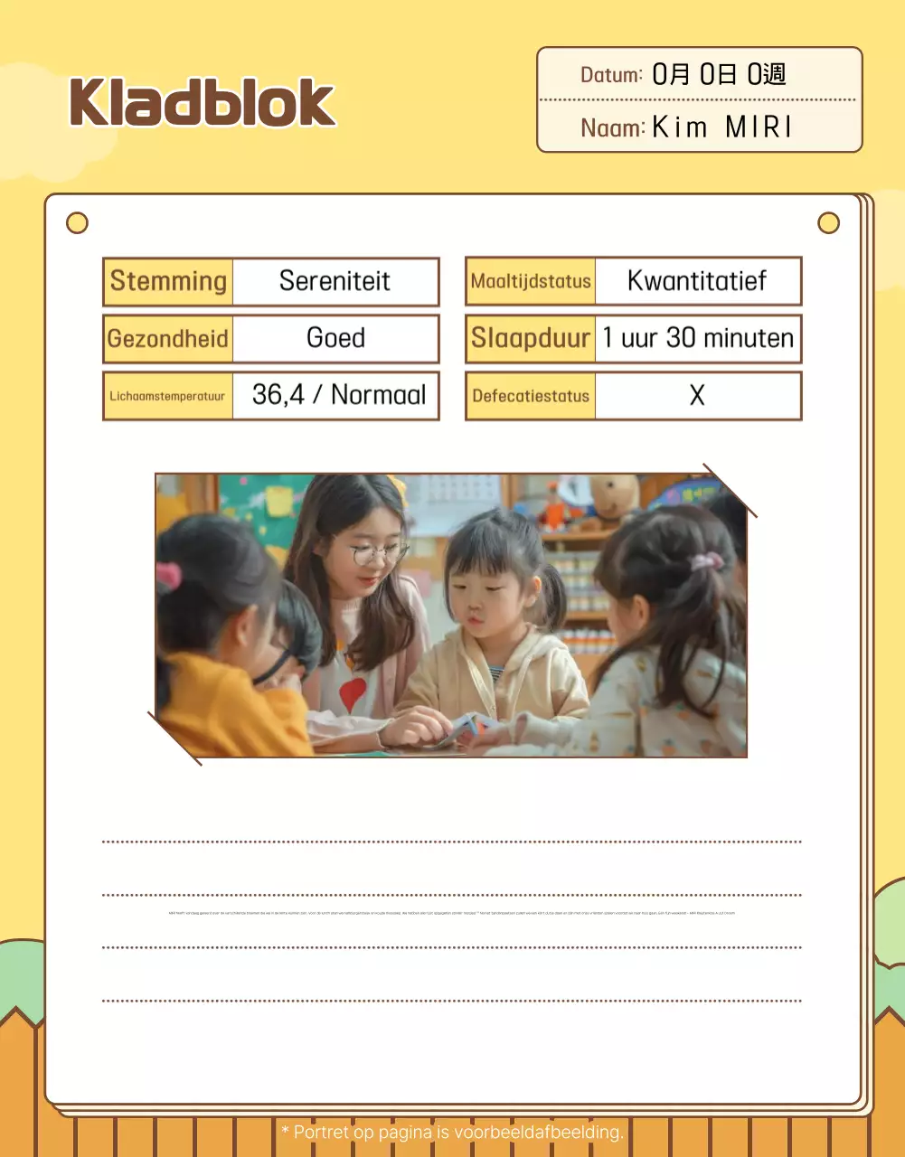 Gele baby kleutergids