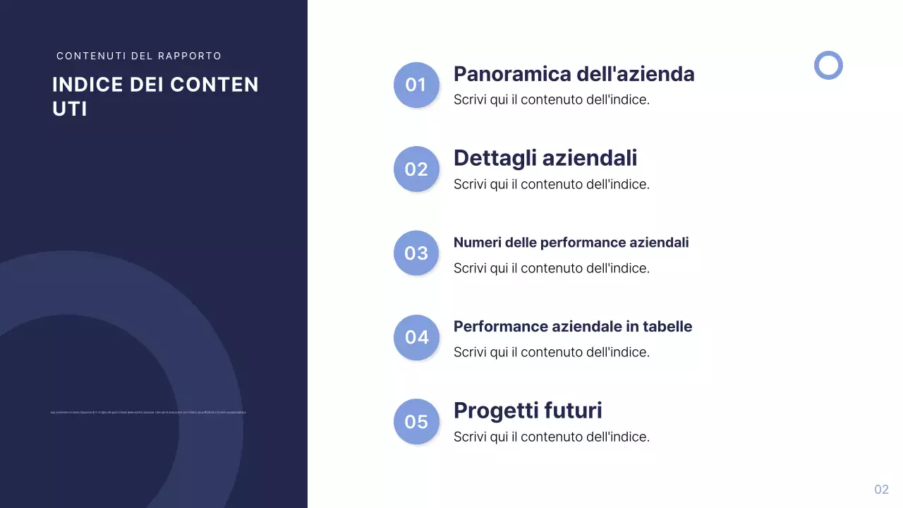 Rapporto aziendale moderno blu