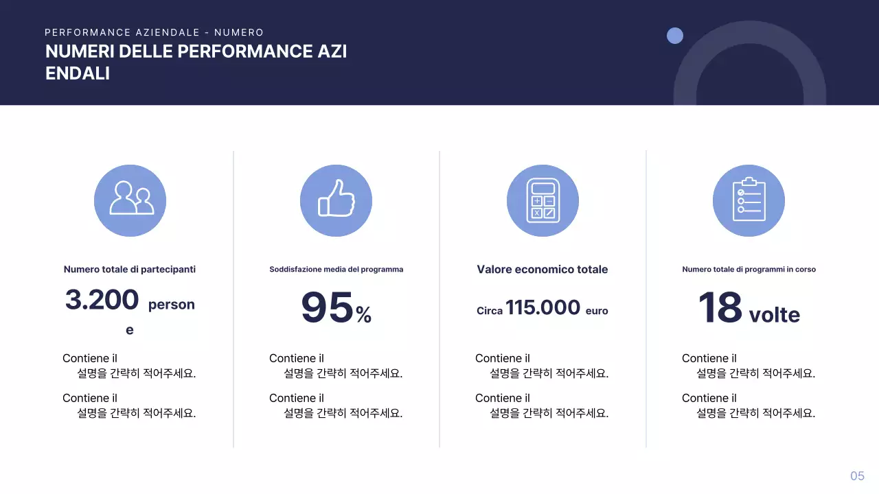 Rapporto aziendale moderno blu