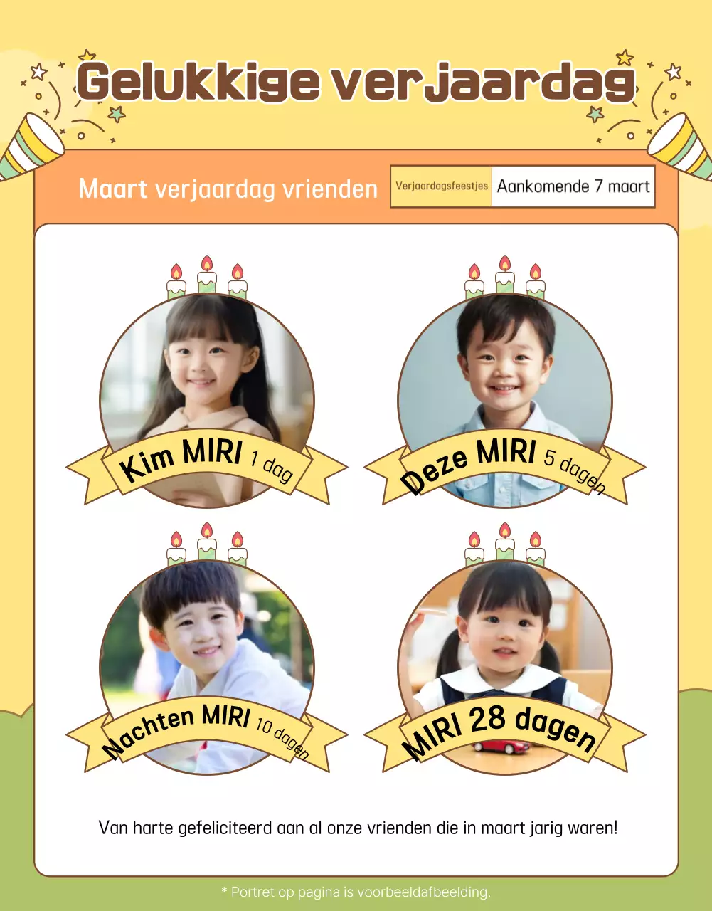 Gele baby kleutergids