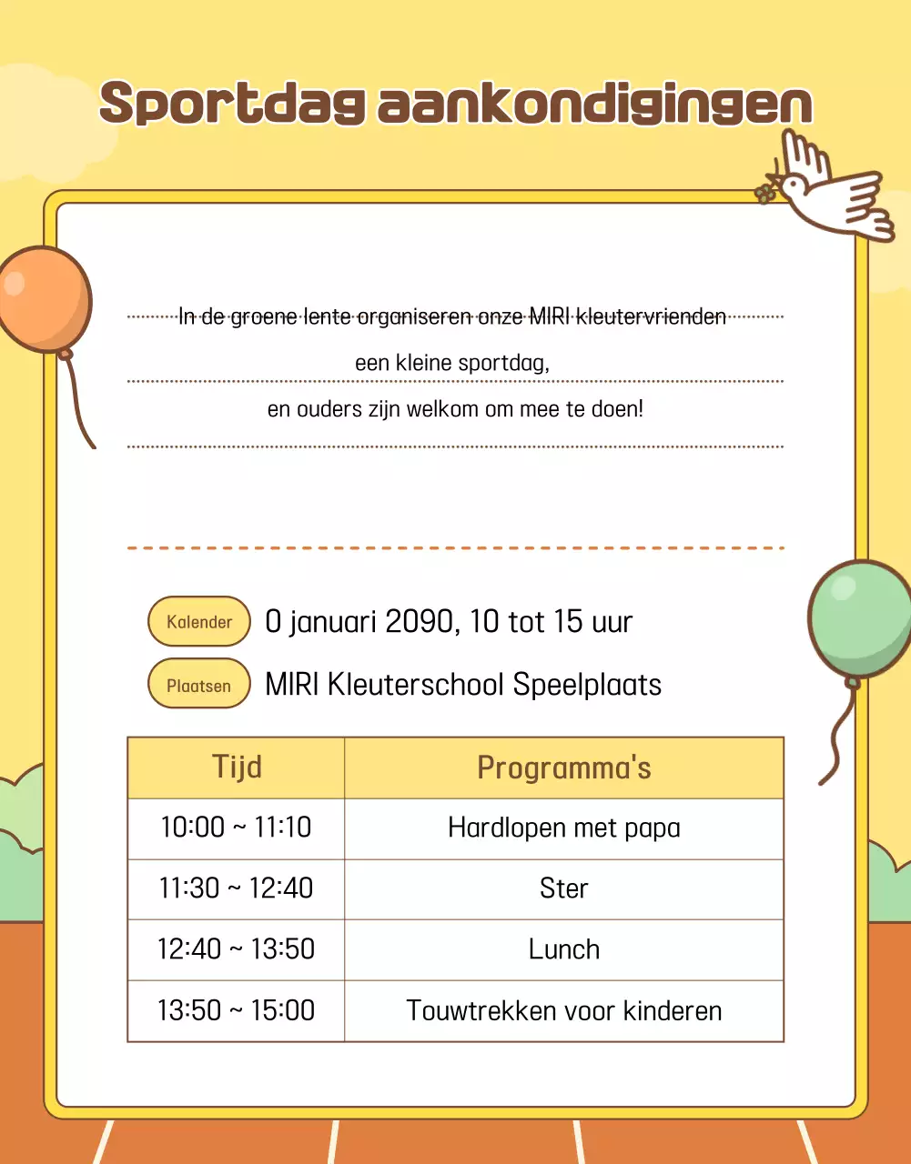 Gele baby kleutergids