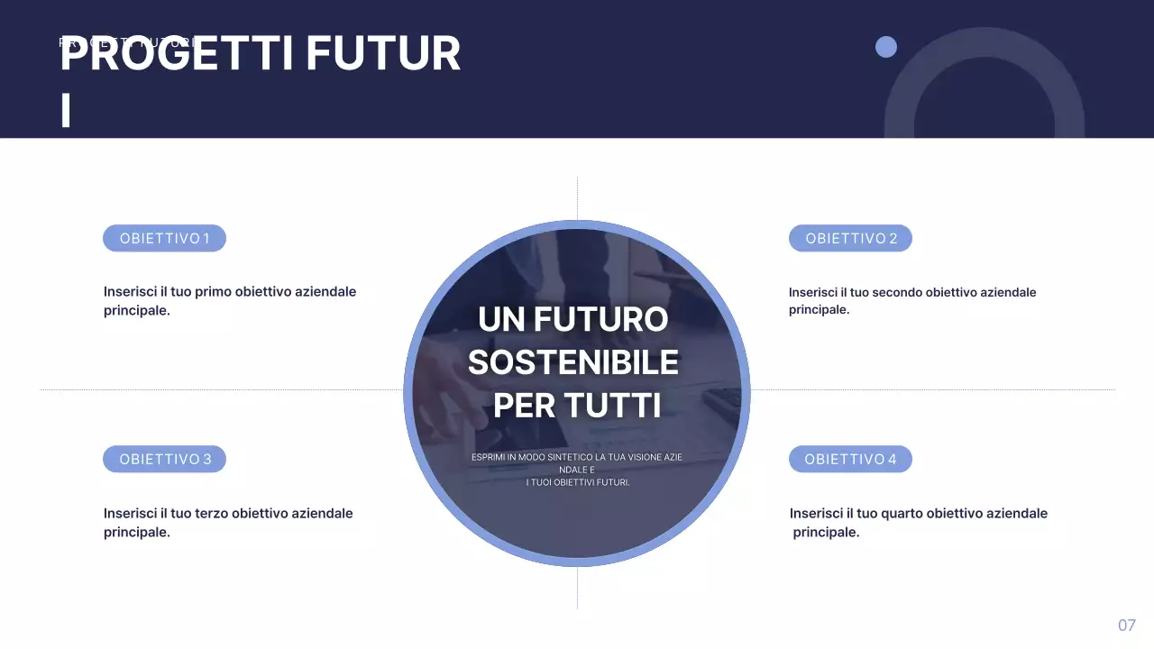 Rapporto aziendale moderno blu