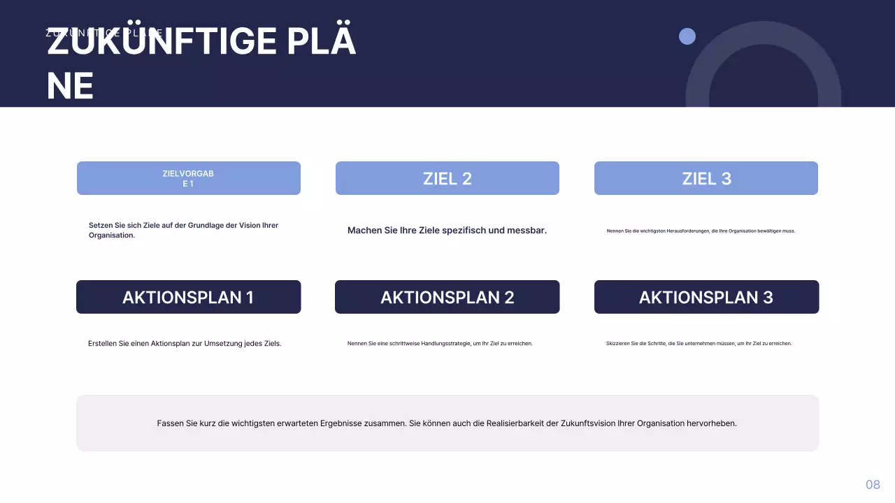 Blauer moderner Geschäftsbericht