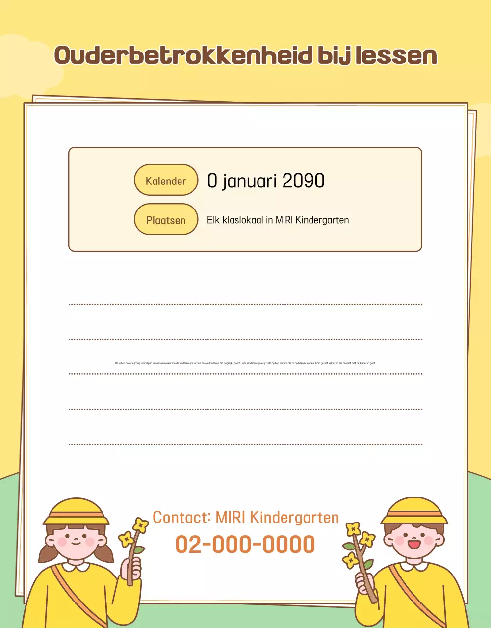 Gele baby kleutergids