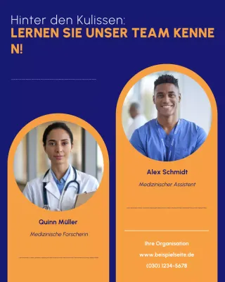 blaue moderne Teamankündigung