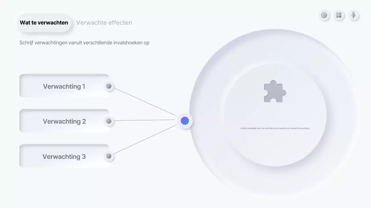 Witte schone presentatiebeschrijving
