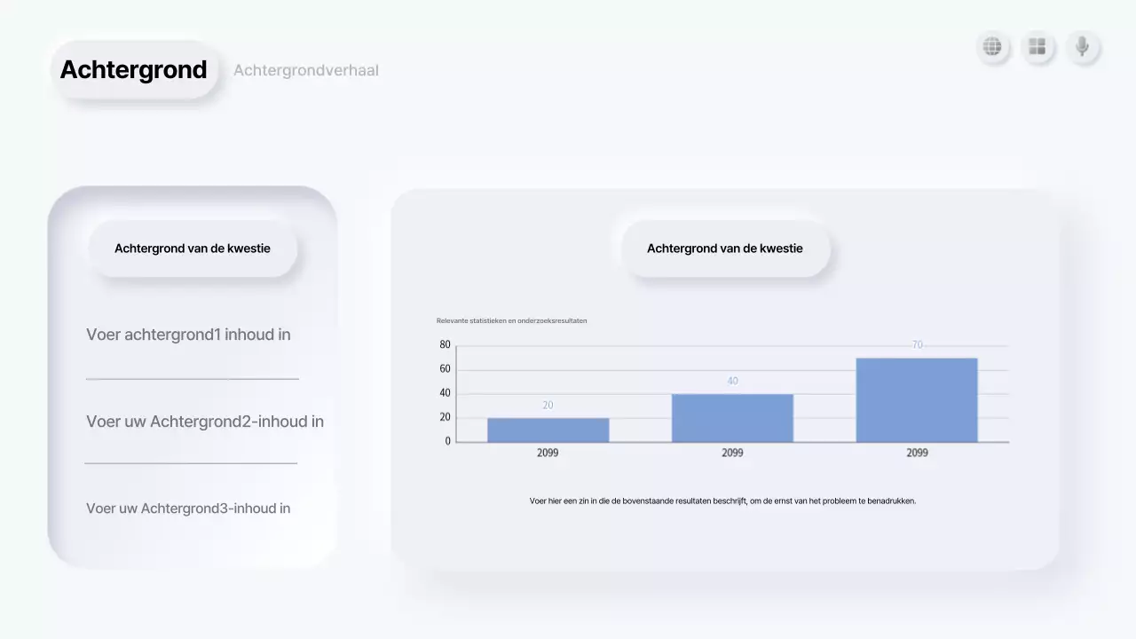 Witte schone presentatiebeschrijving