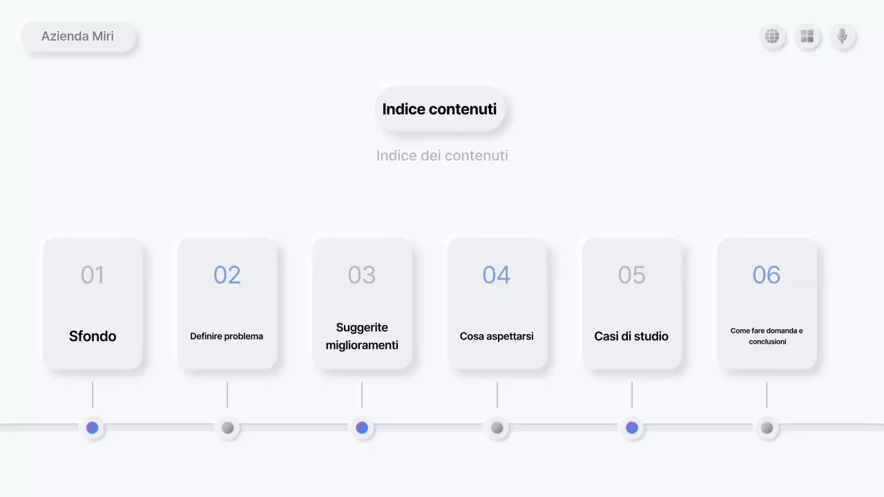 Descrizione della presentazione bianca pulita