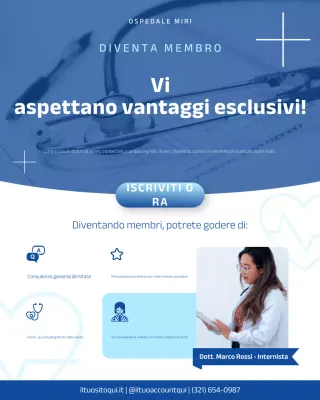 promozione sanitaria moderna blu