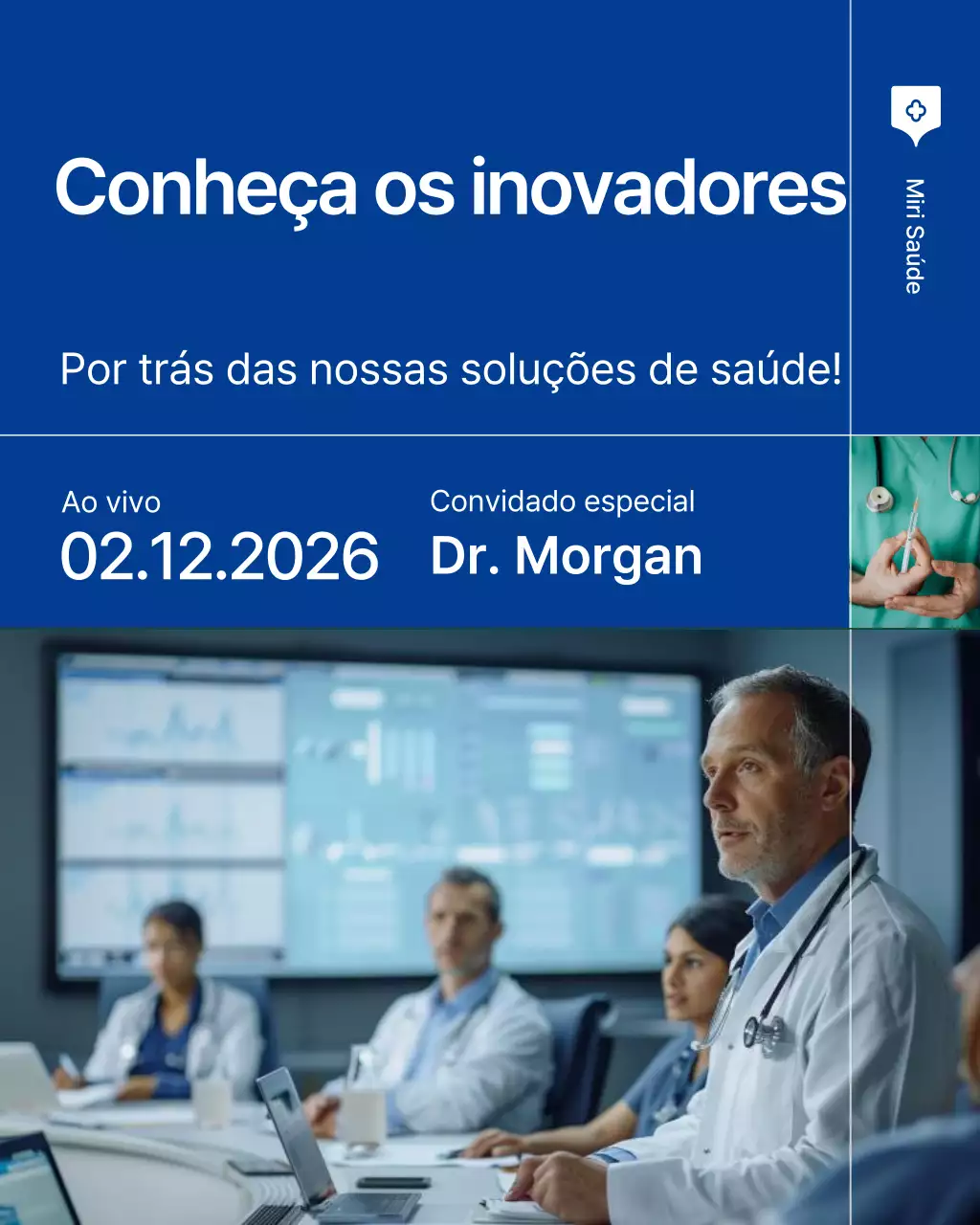 Postagem do Instagram do Blue and White Team Insights