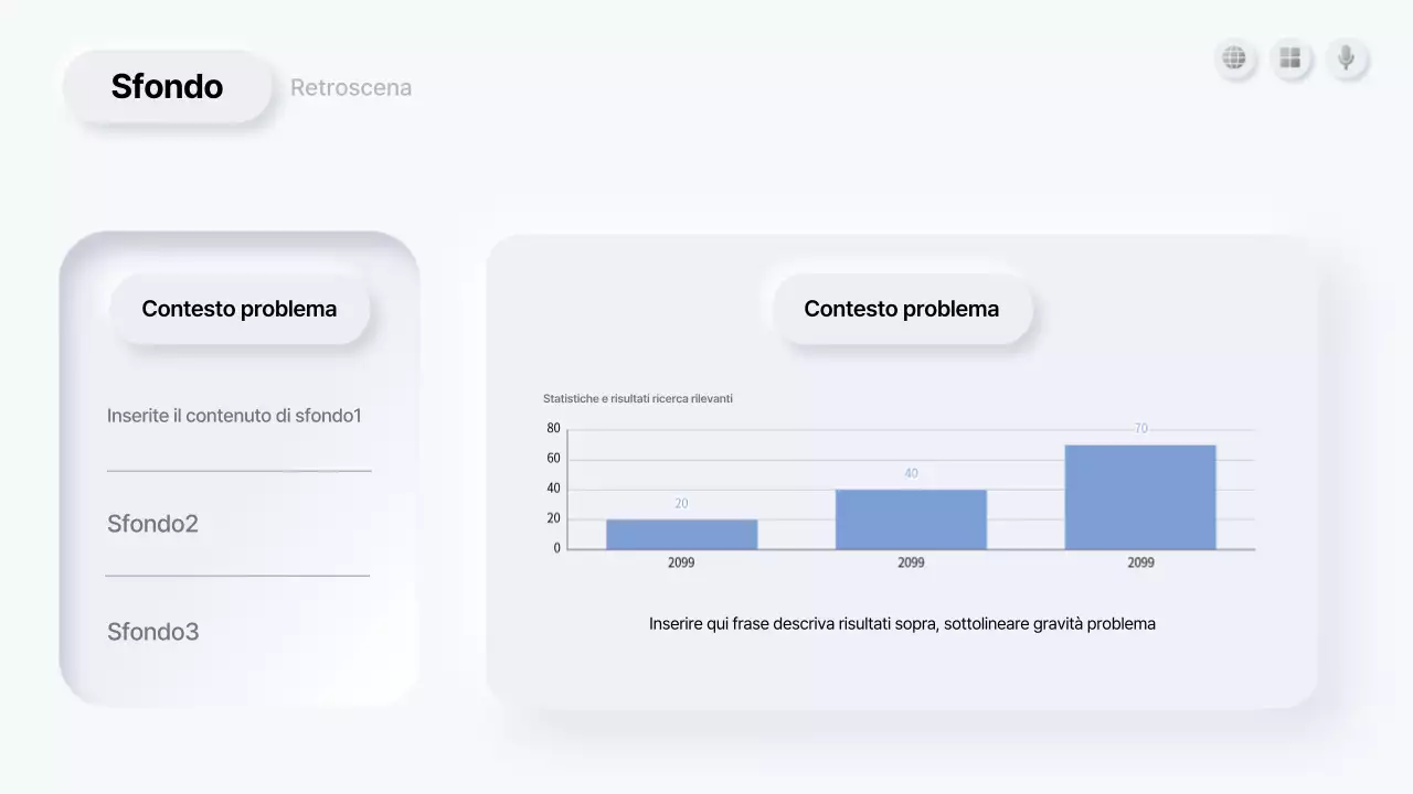 Descrizione della presentazione bianca pulita