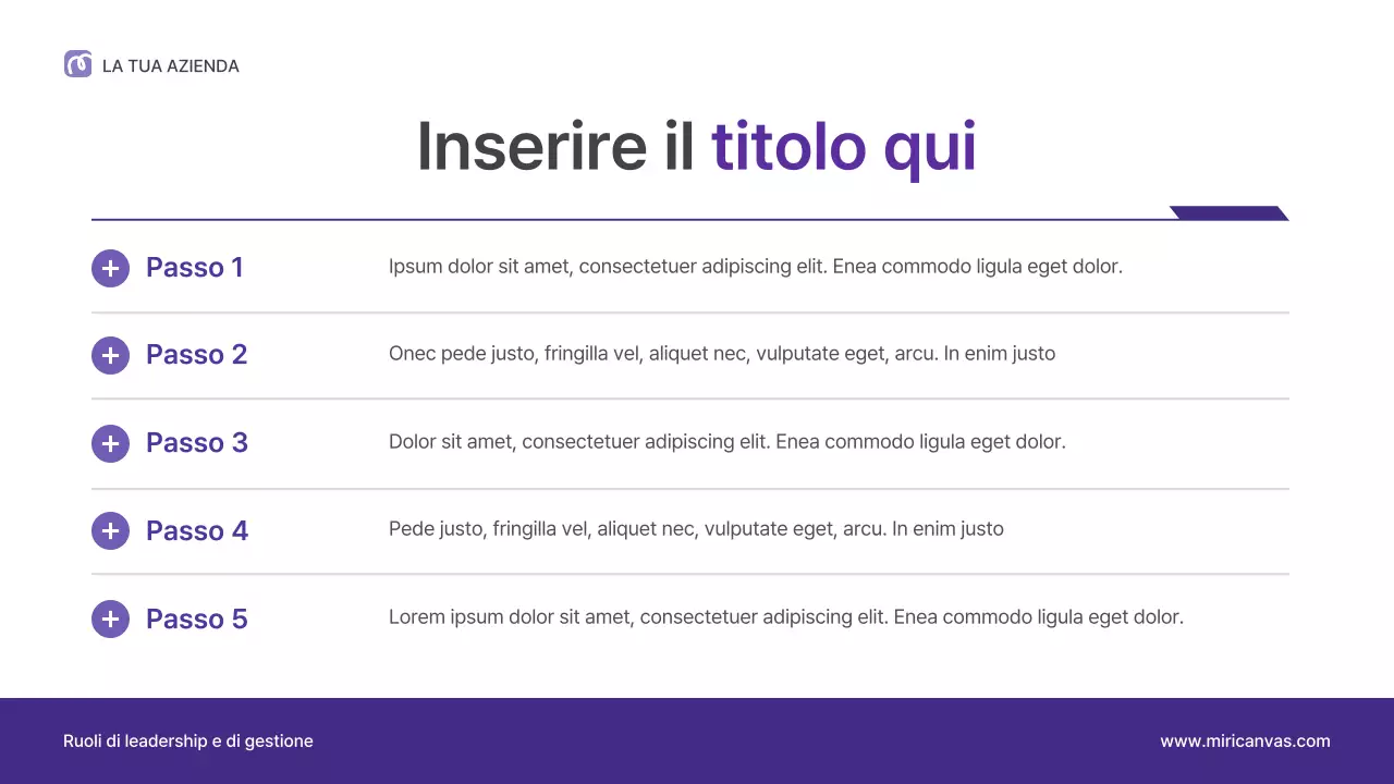 Presentazione della conferenza sulla leadership professionale viola