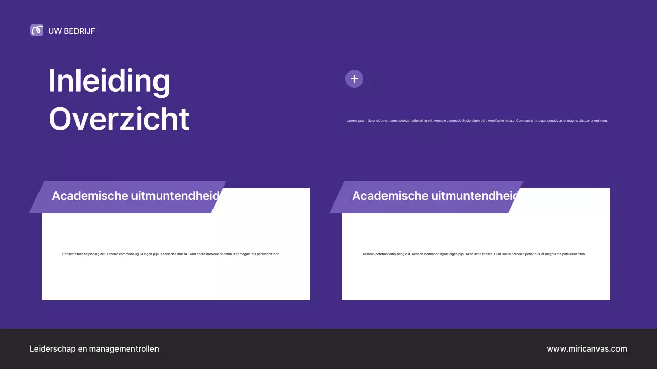 Purple Professional Leadership Lecture Presentatie