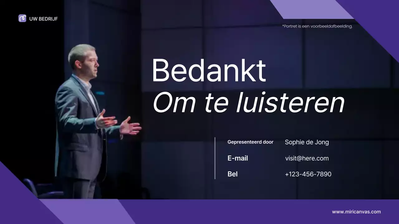 Purple Professional Leadership Lecture Presentatie