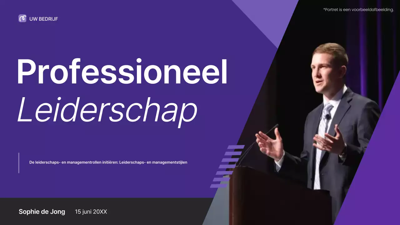 Purple Professional Leadership Lecture Presentatie