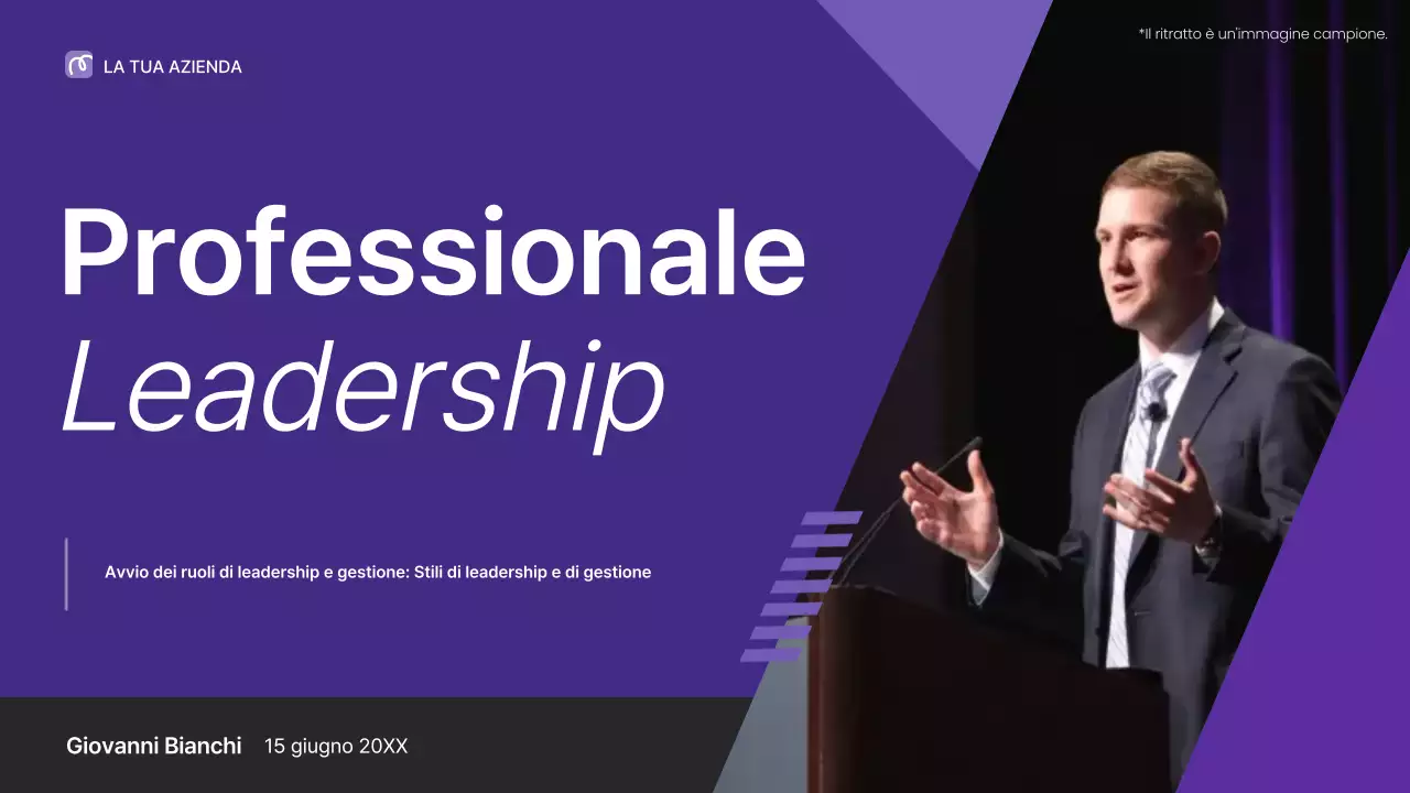 Presentazione della conferenza sulla leadership professionale viola