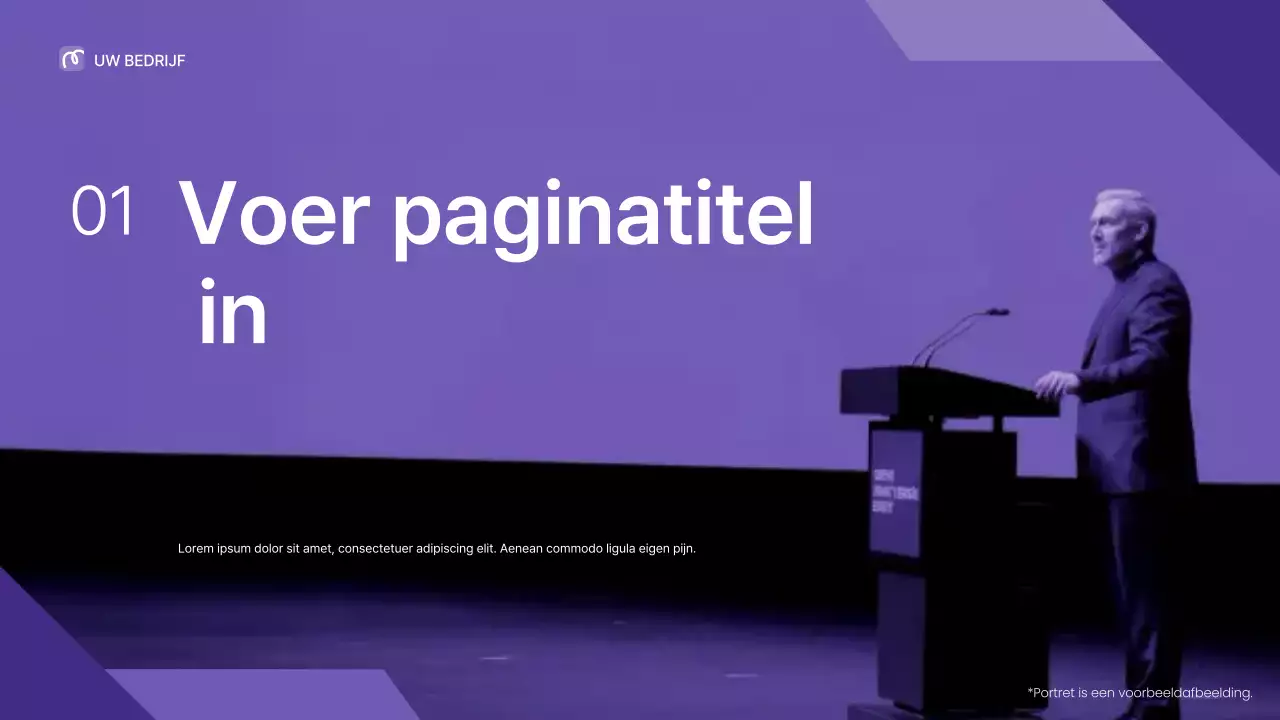 Purple Professional Leadership Lecture Presentatie