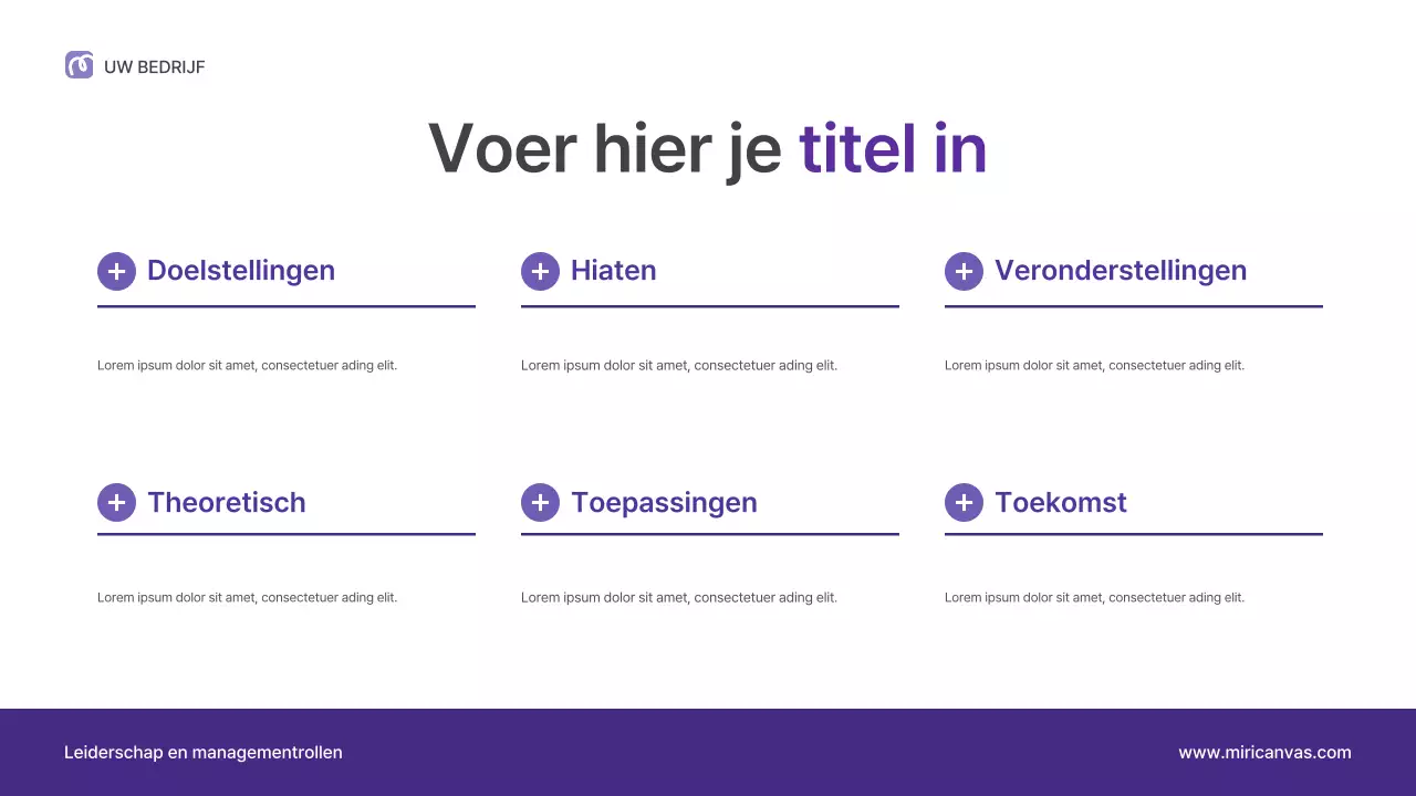 Purple Professional Leadership Lecture Presentatie