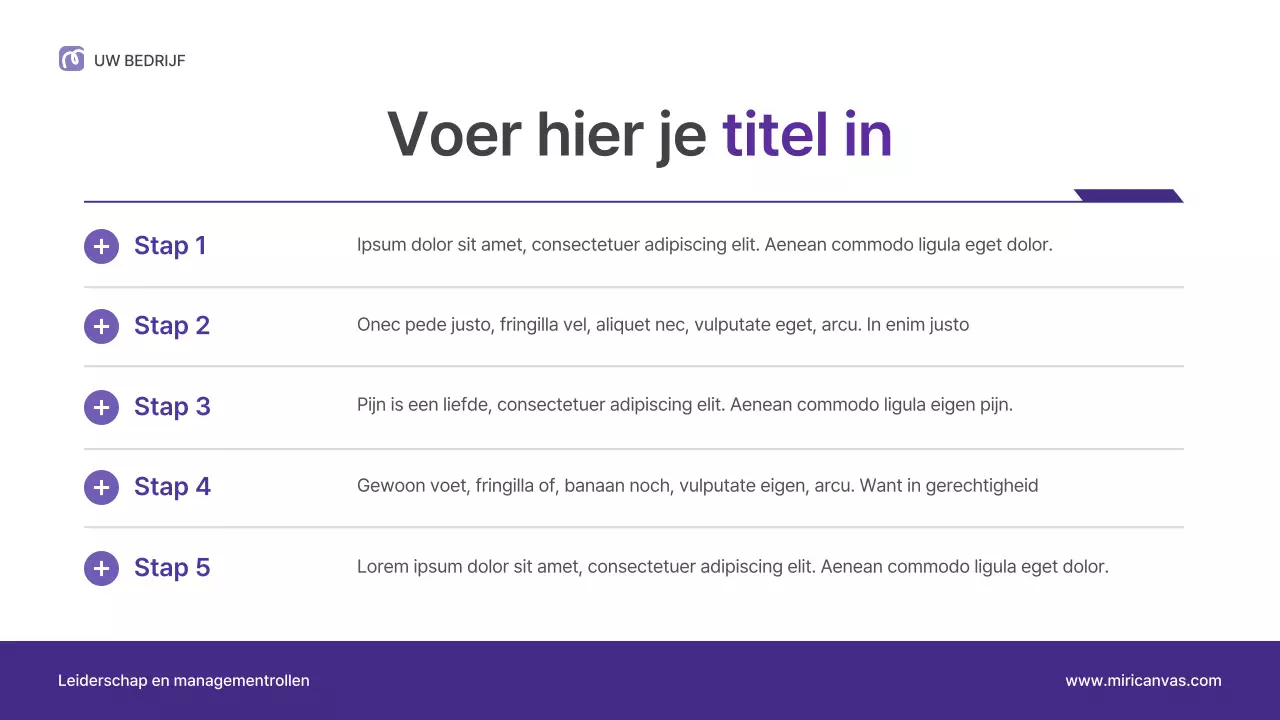 Purple Professional Leadership Lecture Presentatie