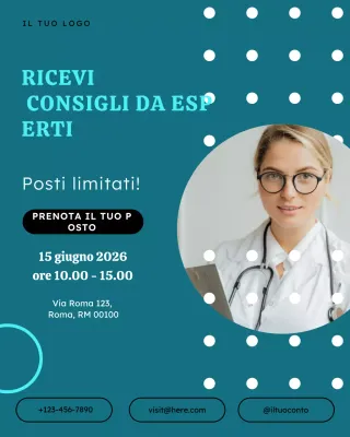 invito al webinar sulla salute moderna blu