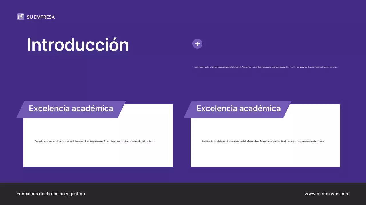 Presentación de la conferencia sobre liderazgo profesional púrpura