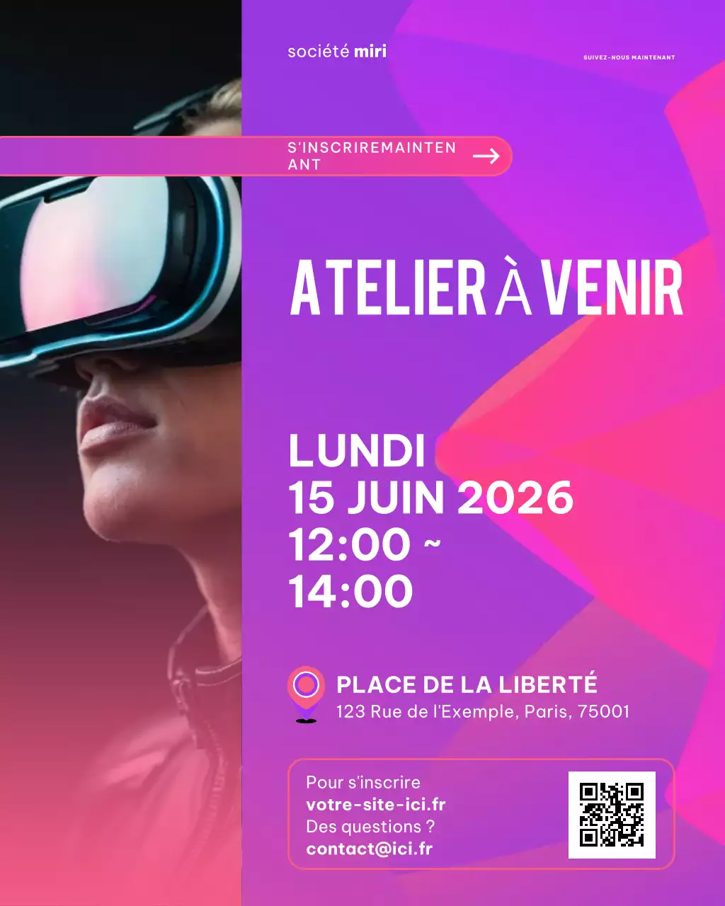 Annonce de l'atelier sur les technologies modernes