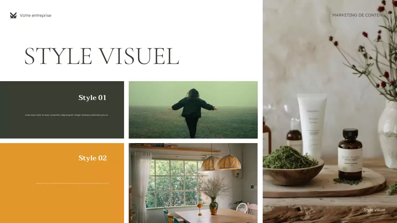 présentation marketing verte et moderne