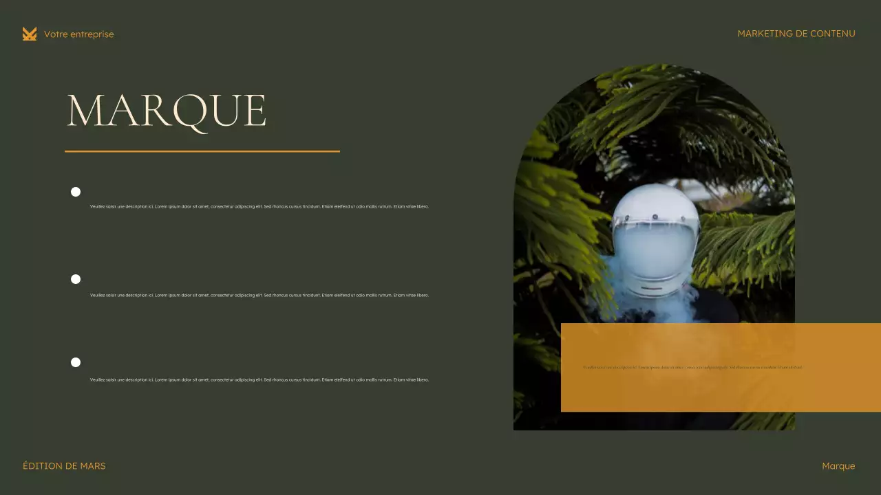 présentation marketing verte et moderne