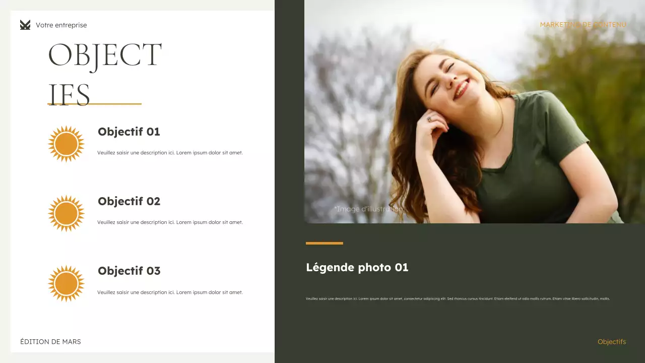 présentation marketing verte et moderne