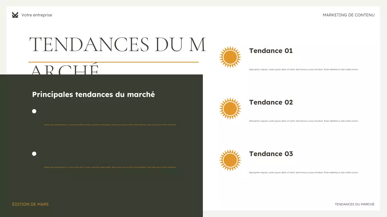 présentation marketing verte et moderne