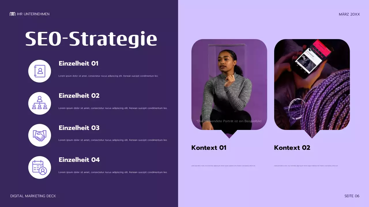 lila moderne Marketingpräsentation