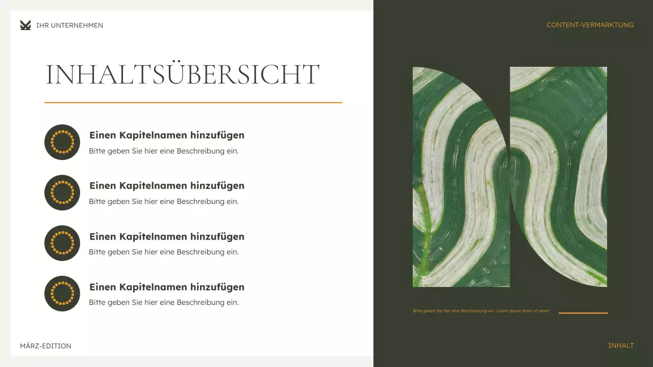 grüne moderne Marketingpräsentation