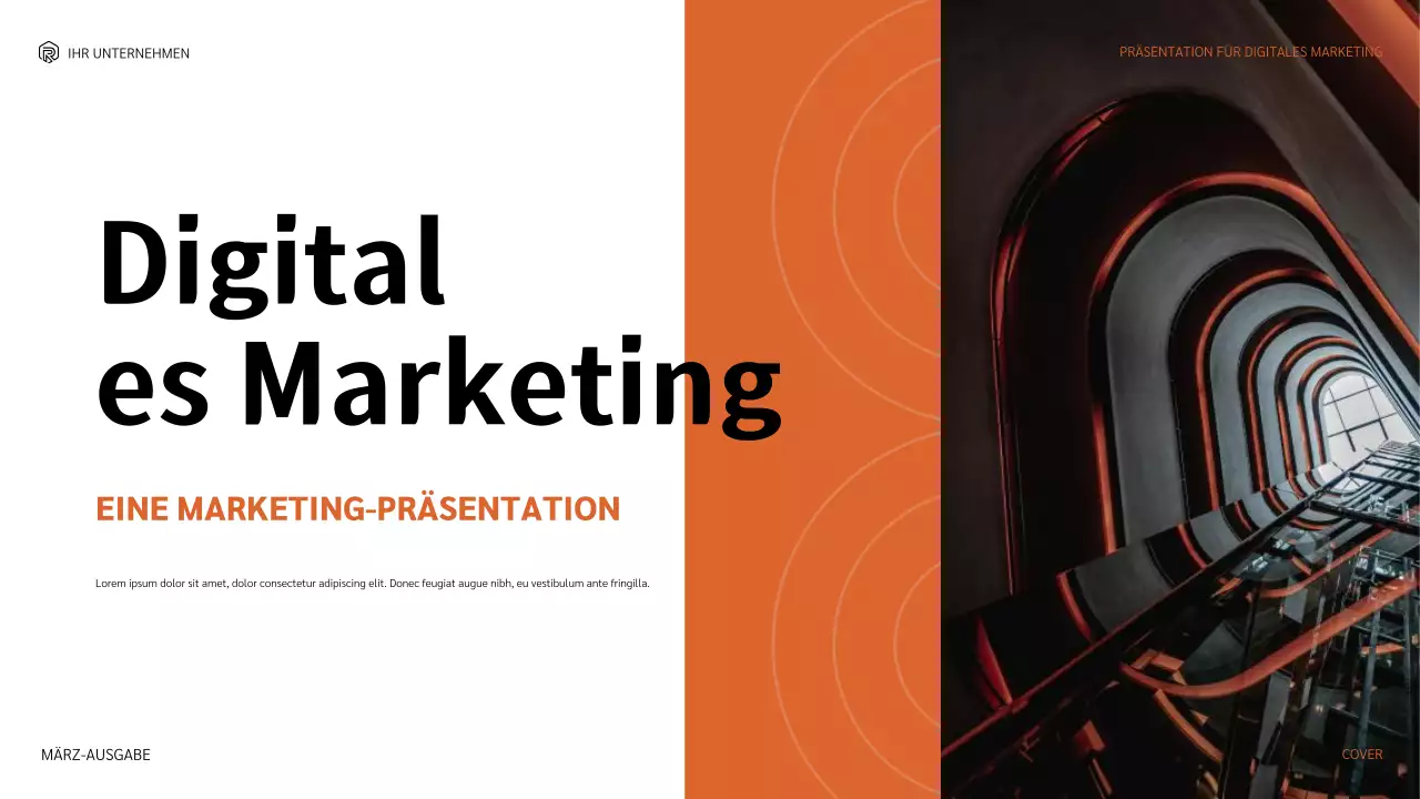 orange moderne Marketingpräsentation