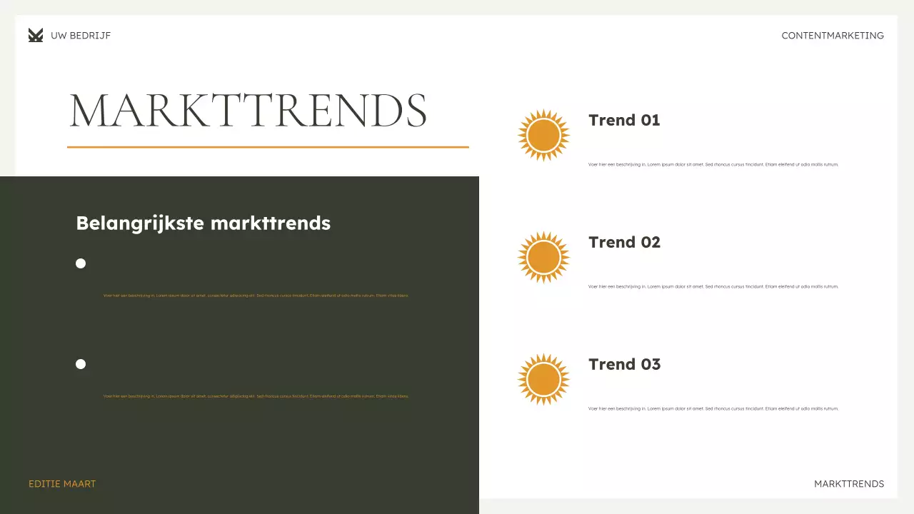 groene moderne marketingpresentatie