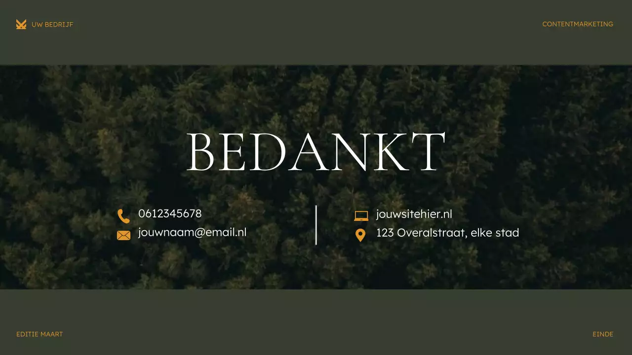 groene moderne marketingpresentatie