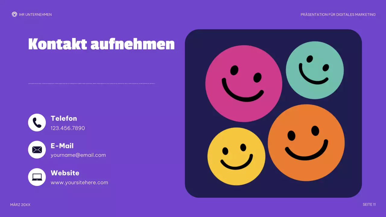 lila moderne digitale Marketingpräsentation