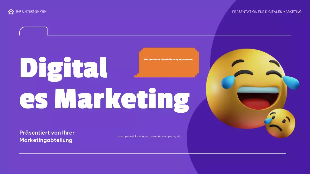 lila moderne digitale Marketingpräsentation