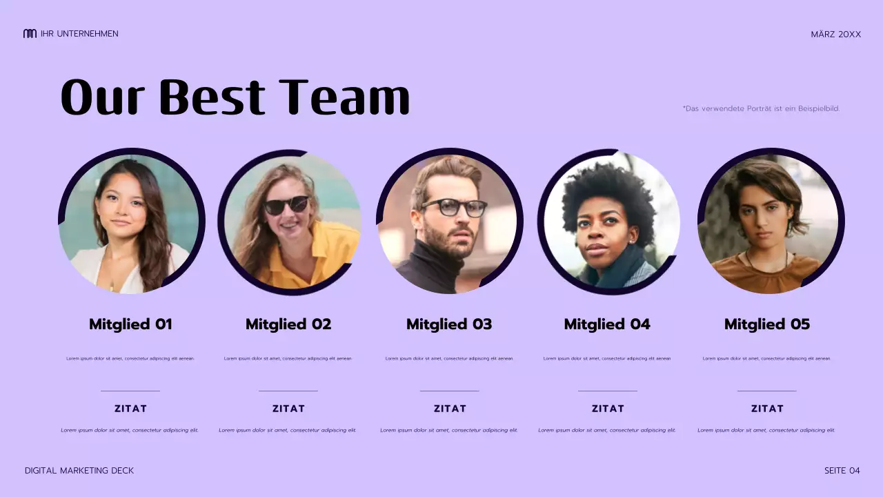 lila moderne Marketingpräsentation