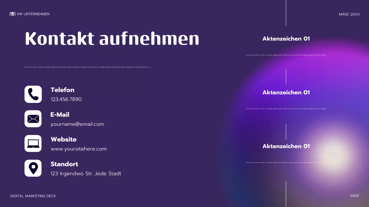 lila moderne Marketingpräsentation