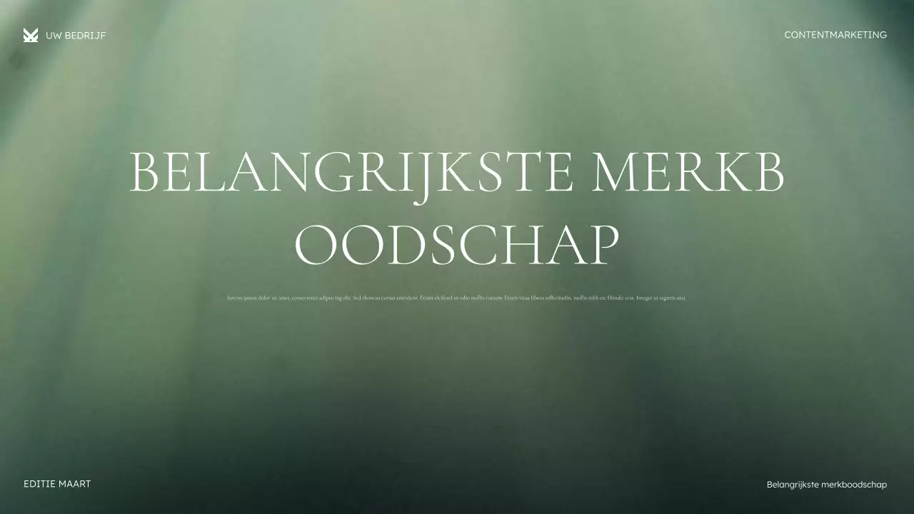 groene moderne marketingpresentatie