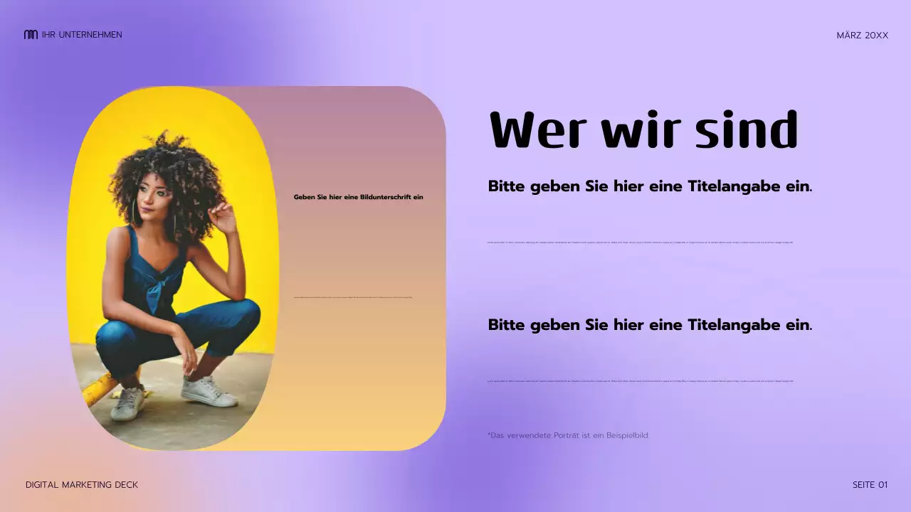 lila moderne Marketingpräsentation