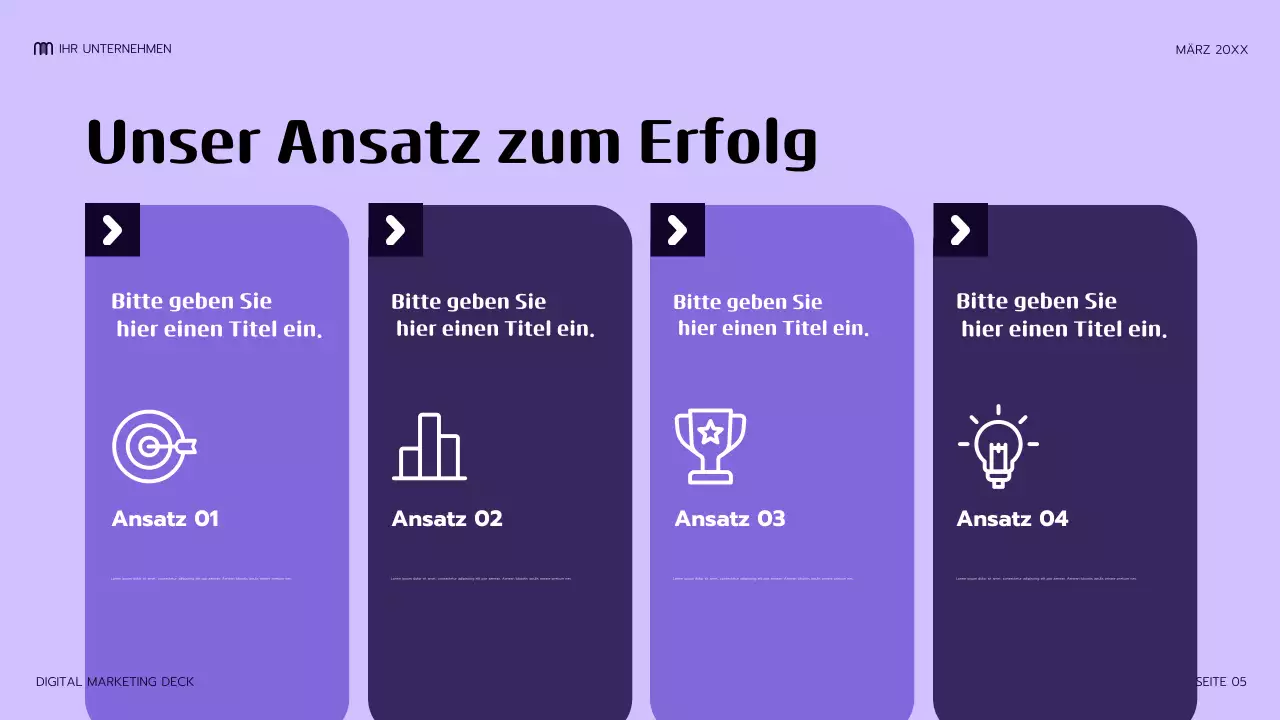 lila moderne Marketingpräsentation