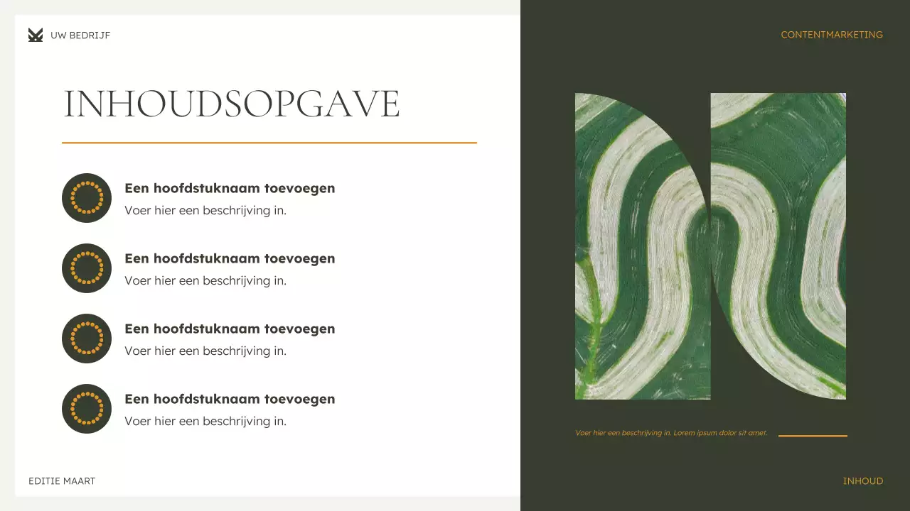 groene moderne marketingpresentatie