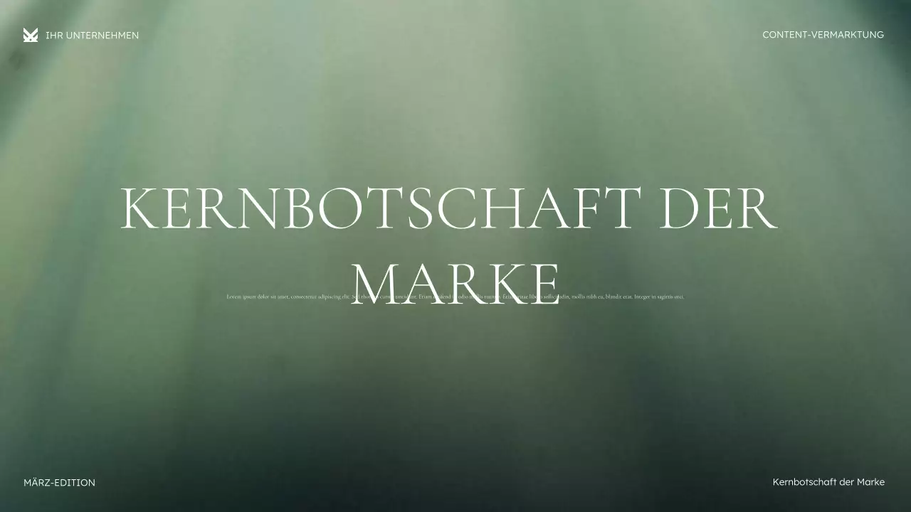 grüne moderne Marketingpräsentation