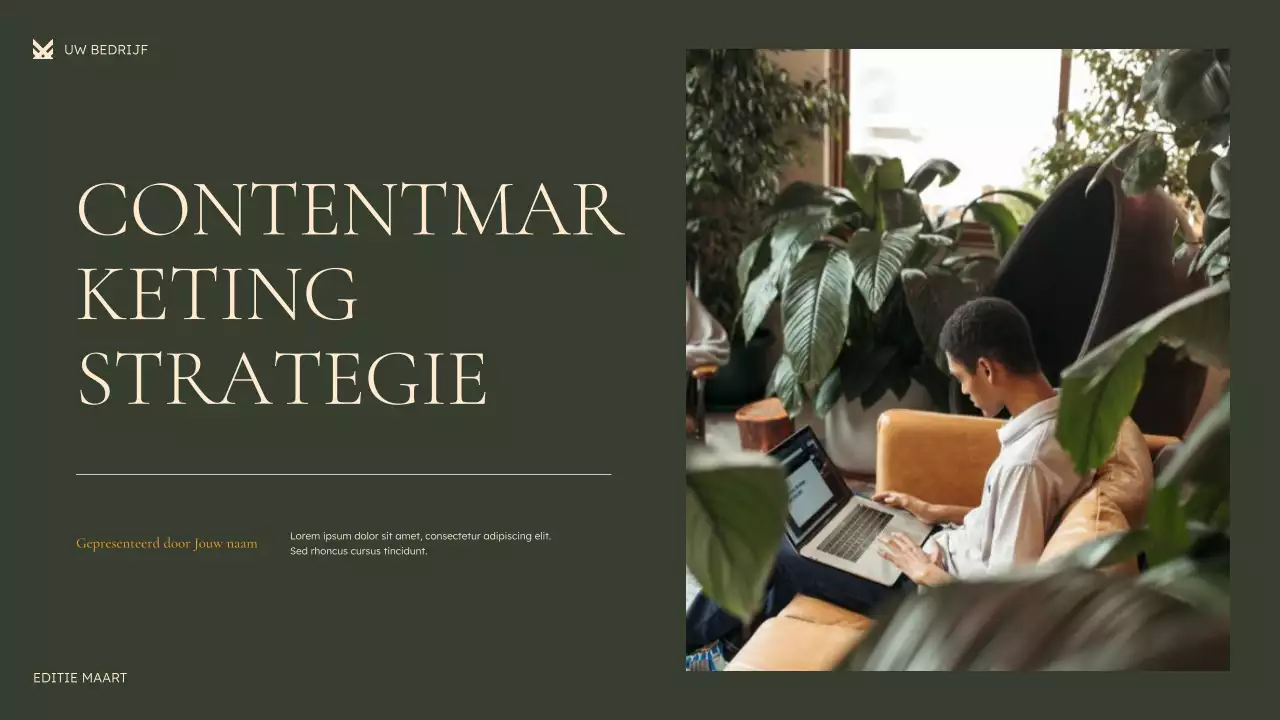 groene moderne marketingpresentatie