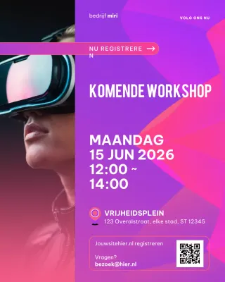 Aankondiging moderne technologie workshop