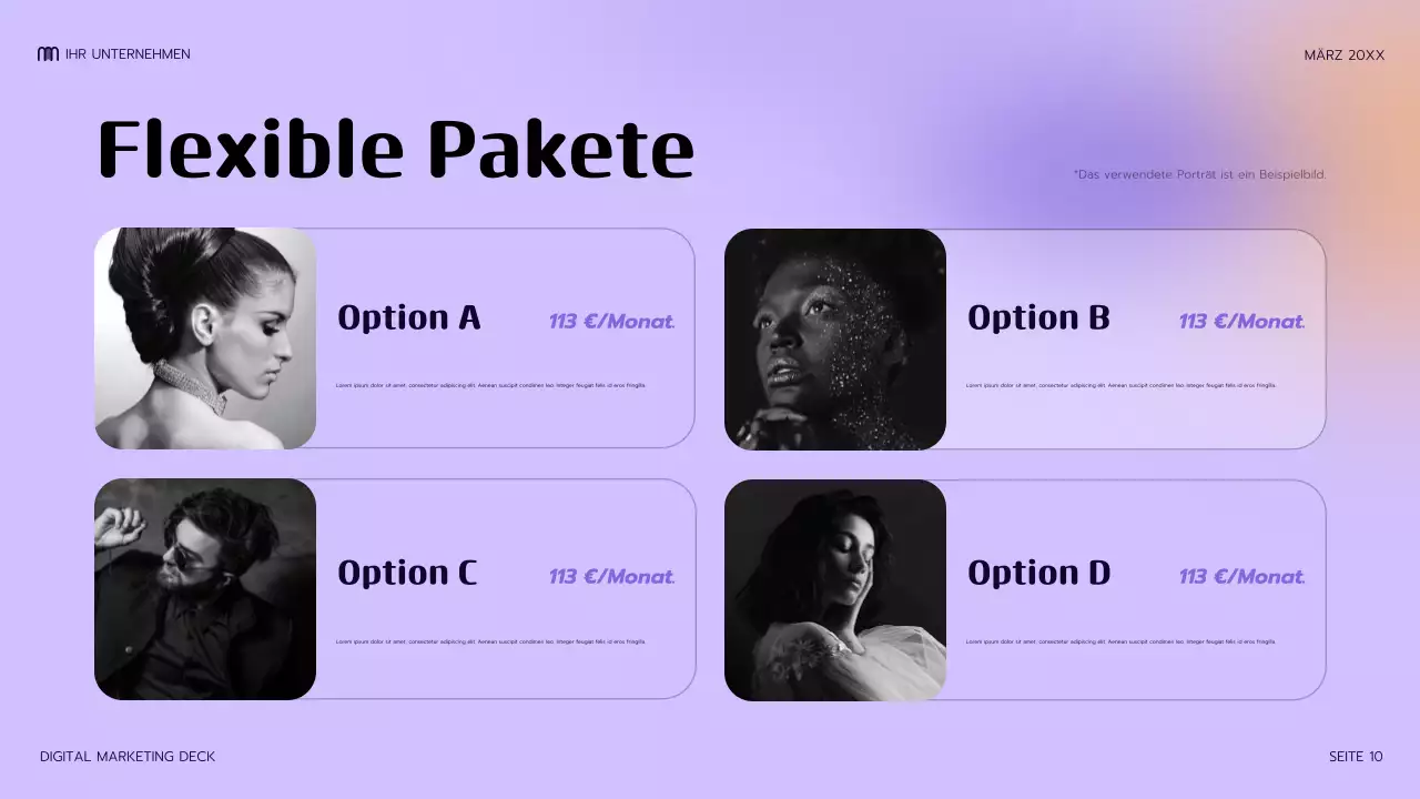 lila moderne Marketingpräsentation