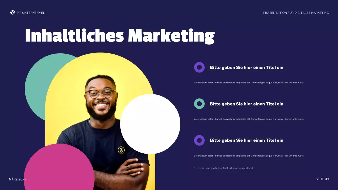 lila moderne digitale Marketingpräsentation