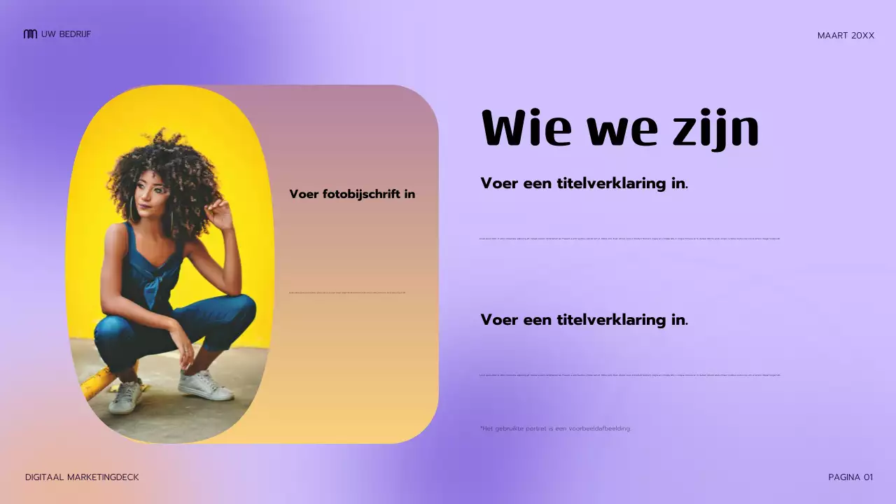 paarse moderne marketingpresentatie