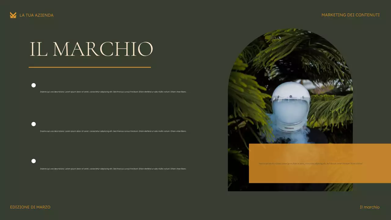 presentazione marketing moderno verde